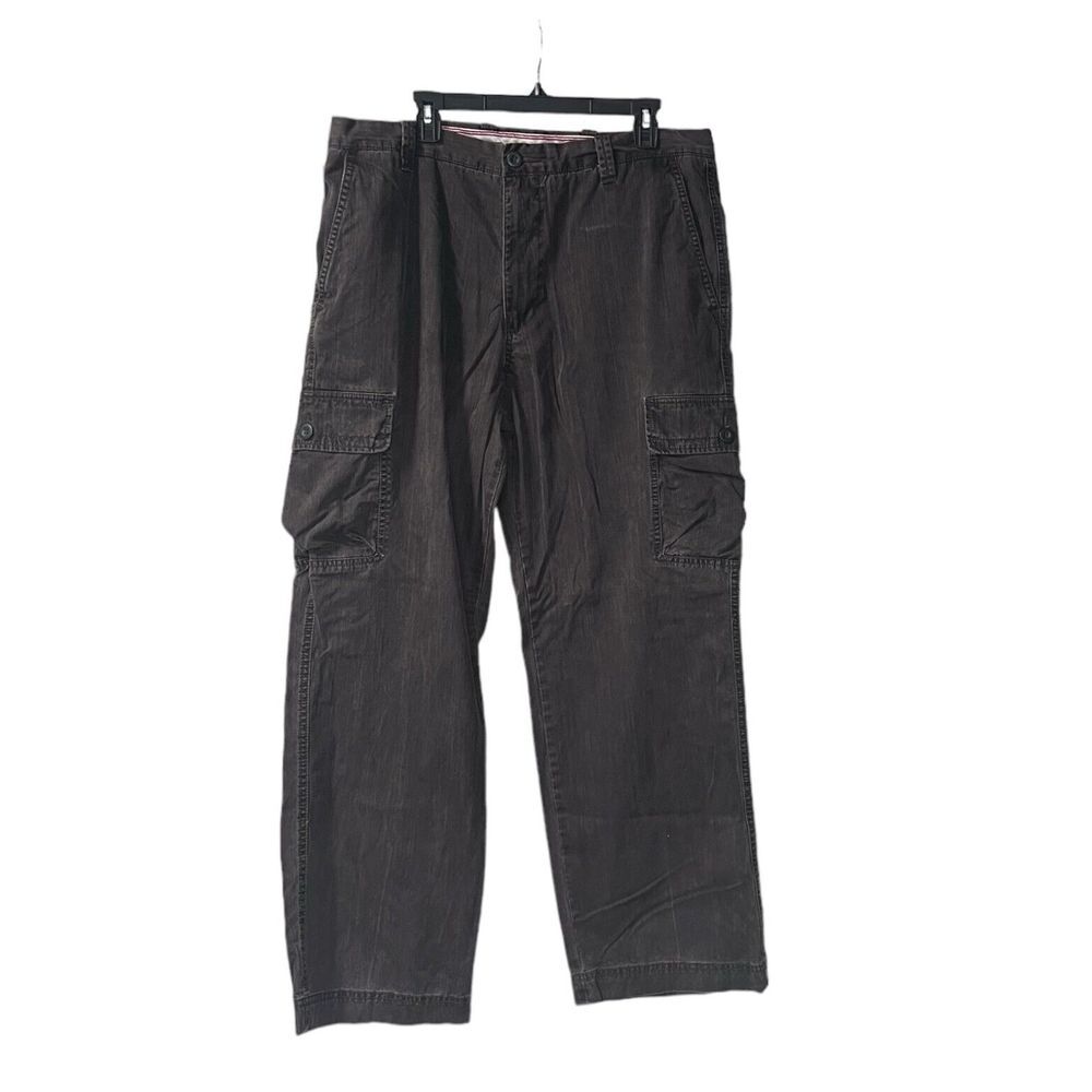 Dockers Relaxed Fit Cargo Pants Brown Six Pockets Mens Size 38 x33